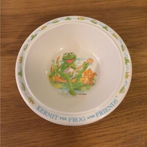 Kermit the Frog and Friends vintage plastic child's bowl by Eden